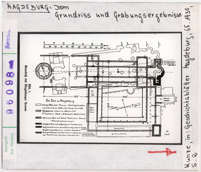 Vorschaubild Magdeburg, Dom: Grundriss und Grabungsergebnisse 